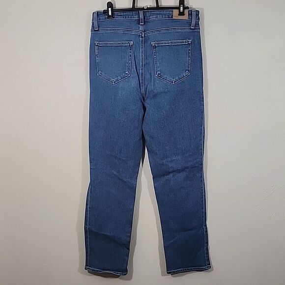 Paige Stella Fillmore Destructed Blue High Rise Jeans Size 31 - Picture 5 of 8